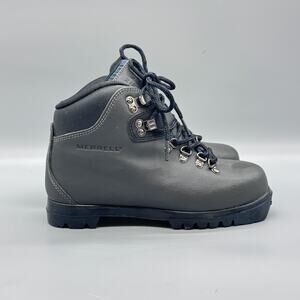 Merrell Boots Womens 6.5 Gray Leather NNN BC Frontier II Lace Up Ski Snow Shoes